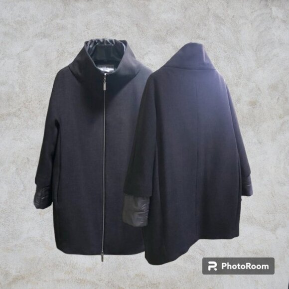 Gorgeous Nikki Jones 2 in 1 High Collar Gray Coat with Peuter Puffer Vest. - Picture 7 of 13